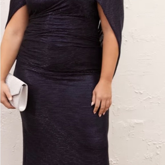 Laura/ Melanie Lynn Sequinned cape dress - Picture 2 of 4